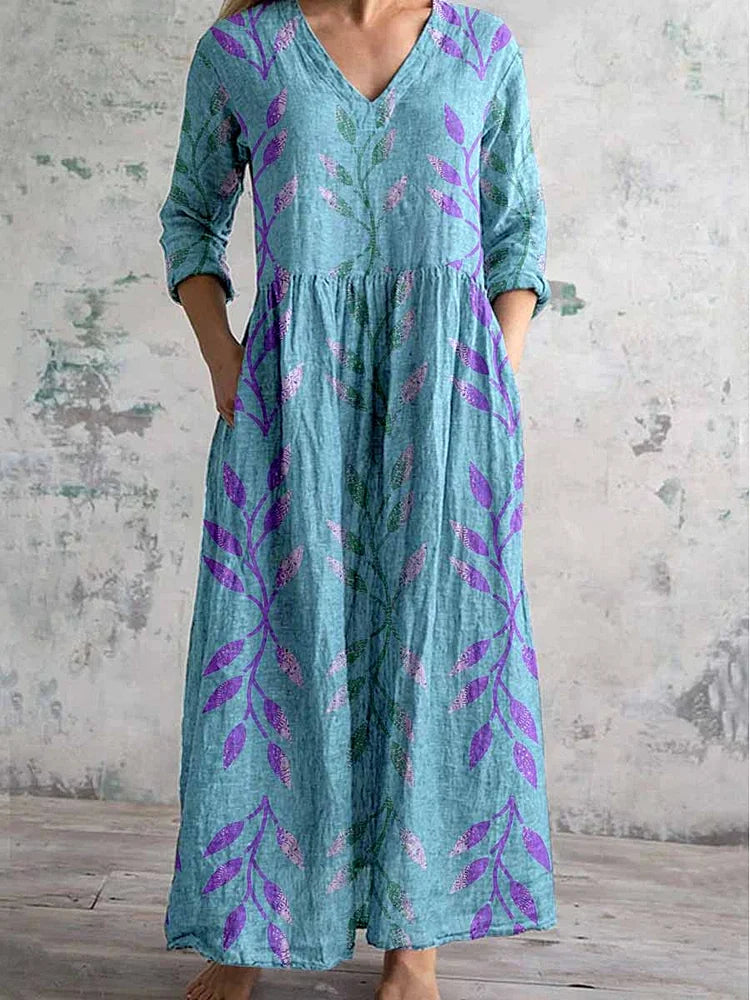 Summer Dress with V-Neck