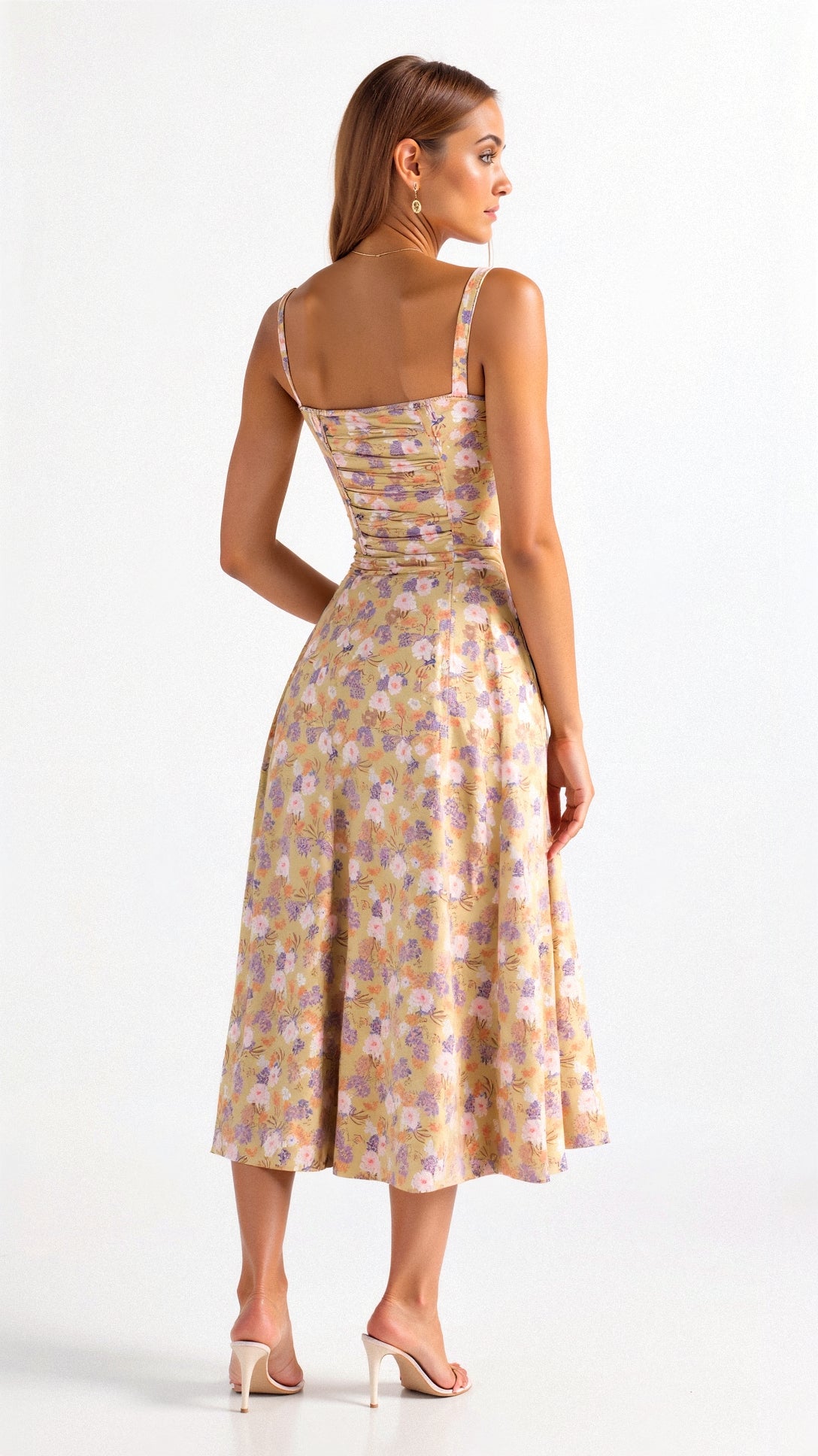 Women’s Corset Midi Dress with Straps