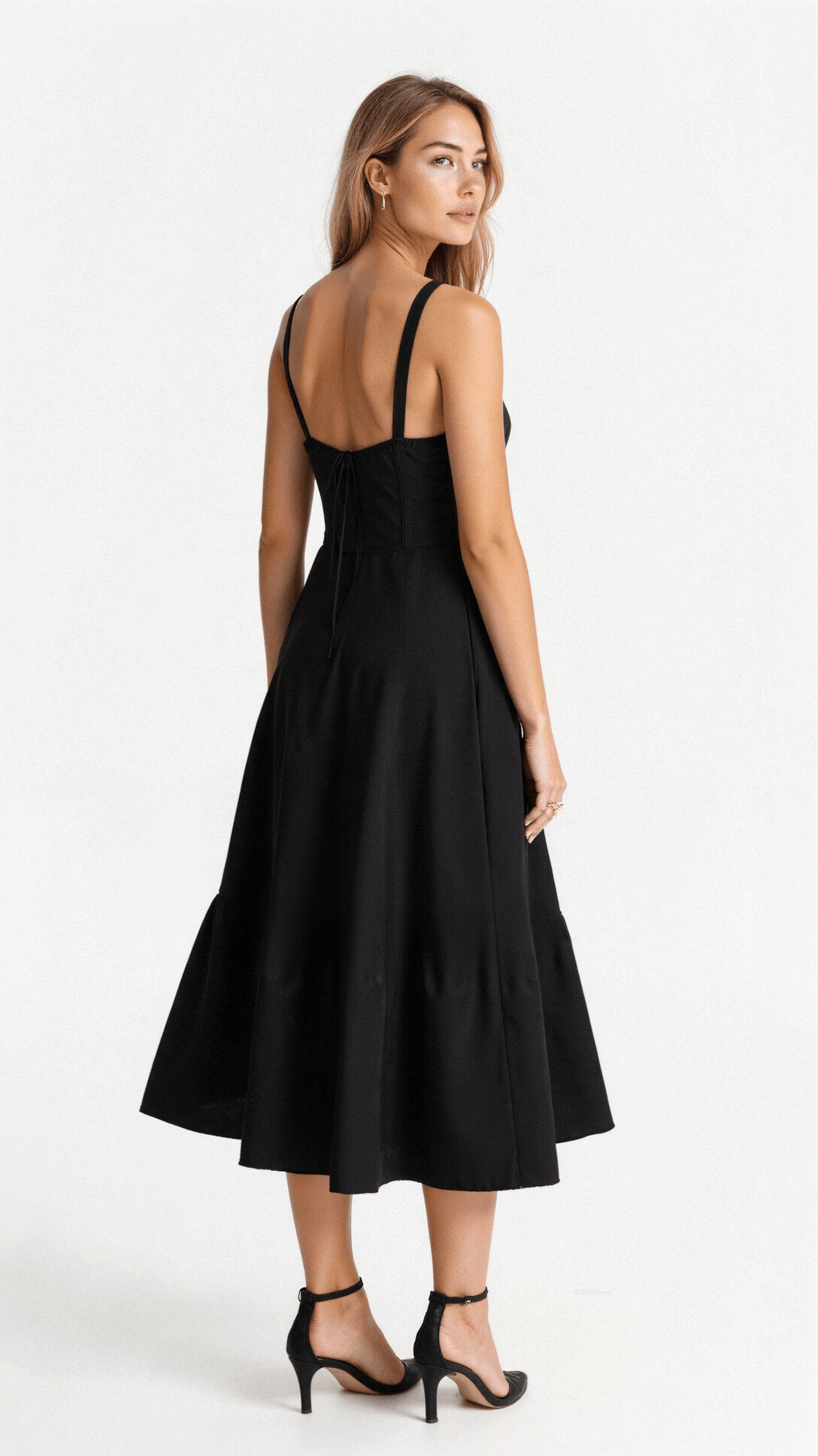 Women’s Corset Midi Dress with Straps