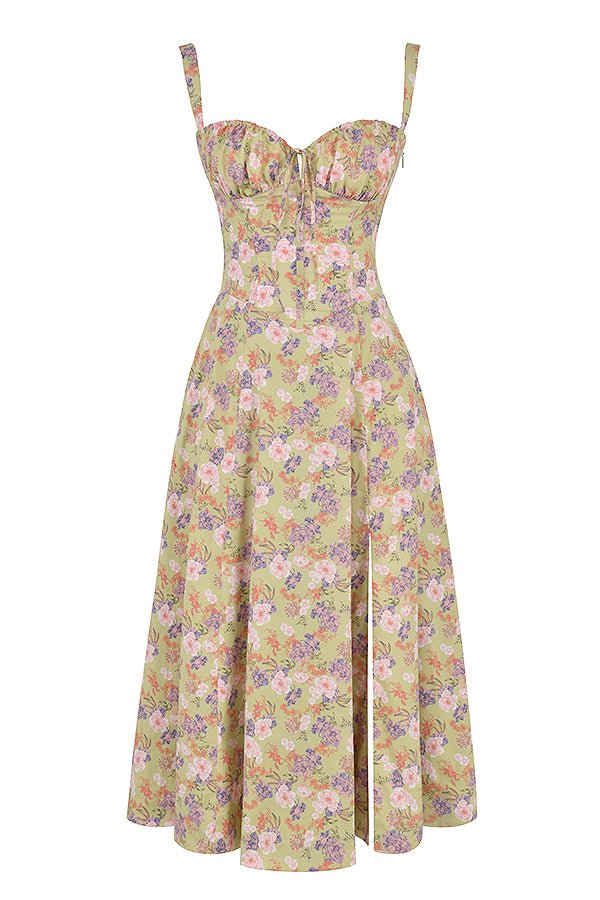 Women’s Corset Midi Dress with Straps