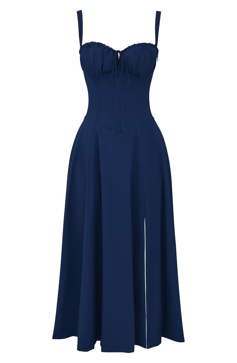 Women’s Corset Midi Dress with Straps