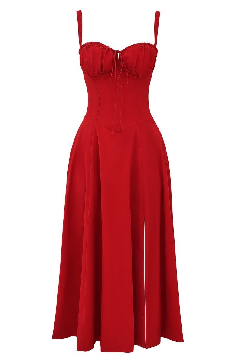 Women’s Corset Midi Dress with Straps