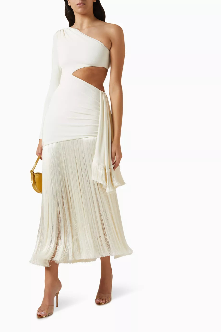Women's Sleeveless Cut-Out Evening Dress with Side Slit