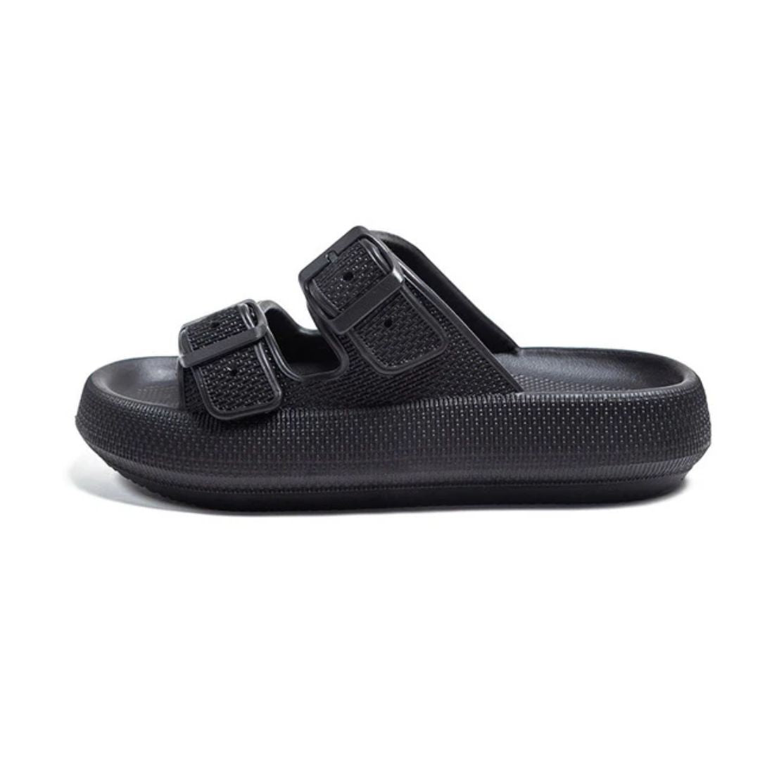 Women's Slip-On Summer Sandals with Adjustable Buckle Straps