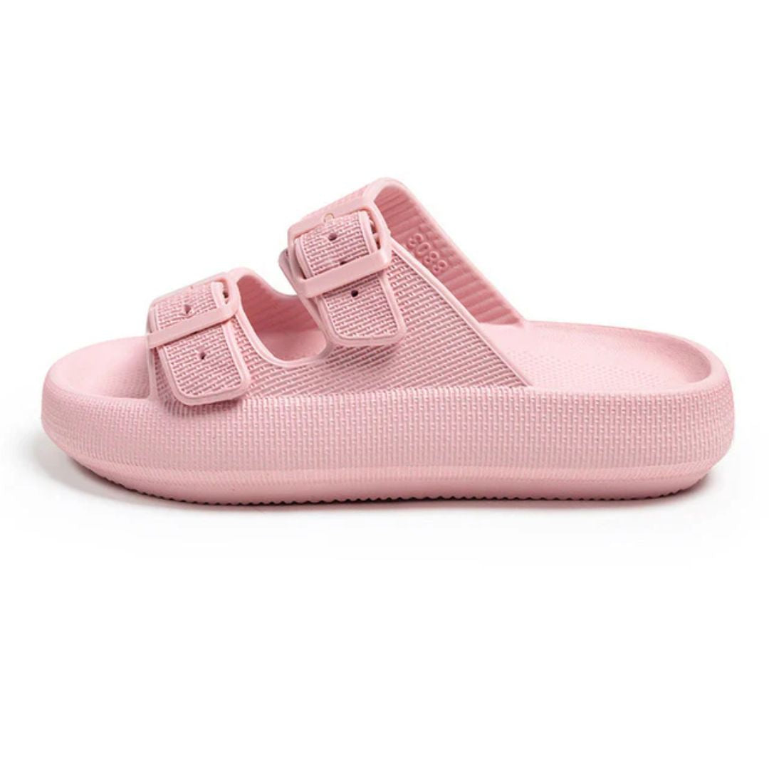 Women's Slip-On Summer Sandals with Adjustable Buckle Straps