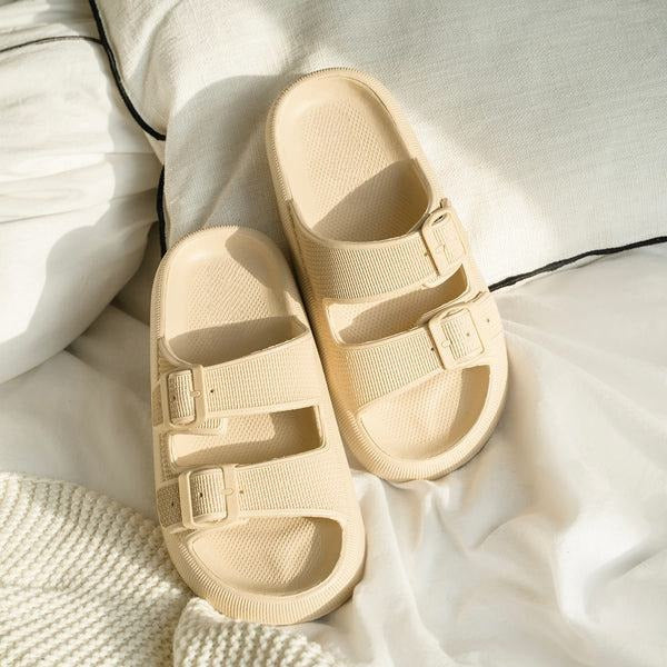 Women's Slip-On Summer Sandals with Adjustable Buckle Straps