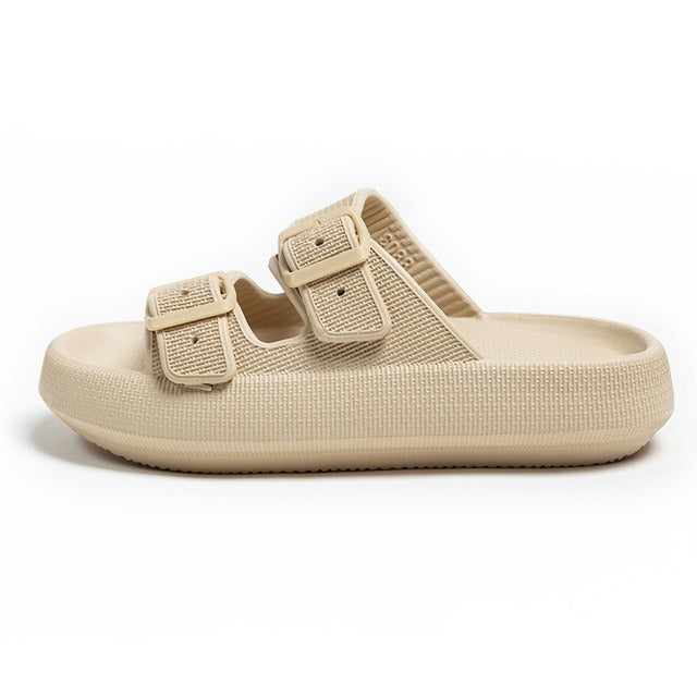 Women's Slip-On Summer Sandals with Adjustable Buckle Straps