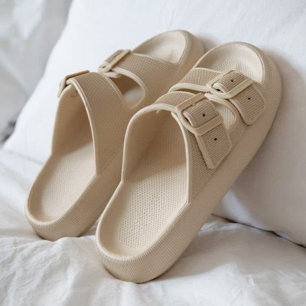 Women's Slip-On Summer Sandals with Adjustable Buckle Straps