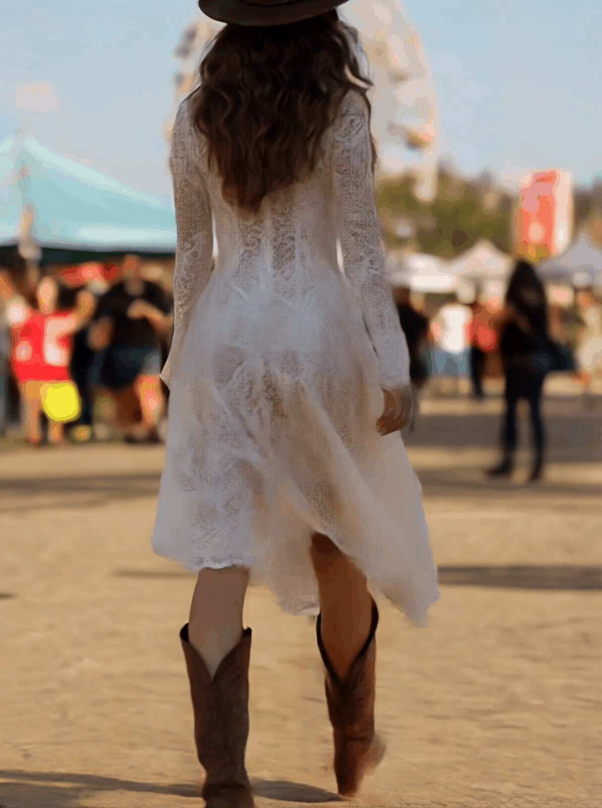Women's White Lace Sleeveless Dress Ximena Size