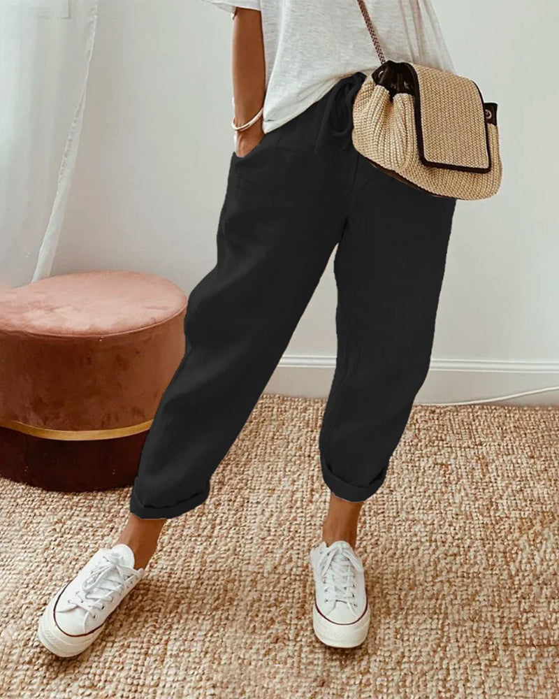 Olivia Elegant Cotton Pants