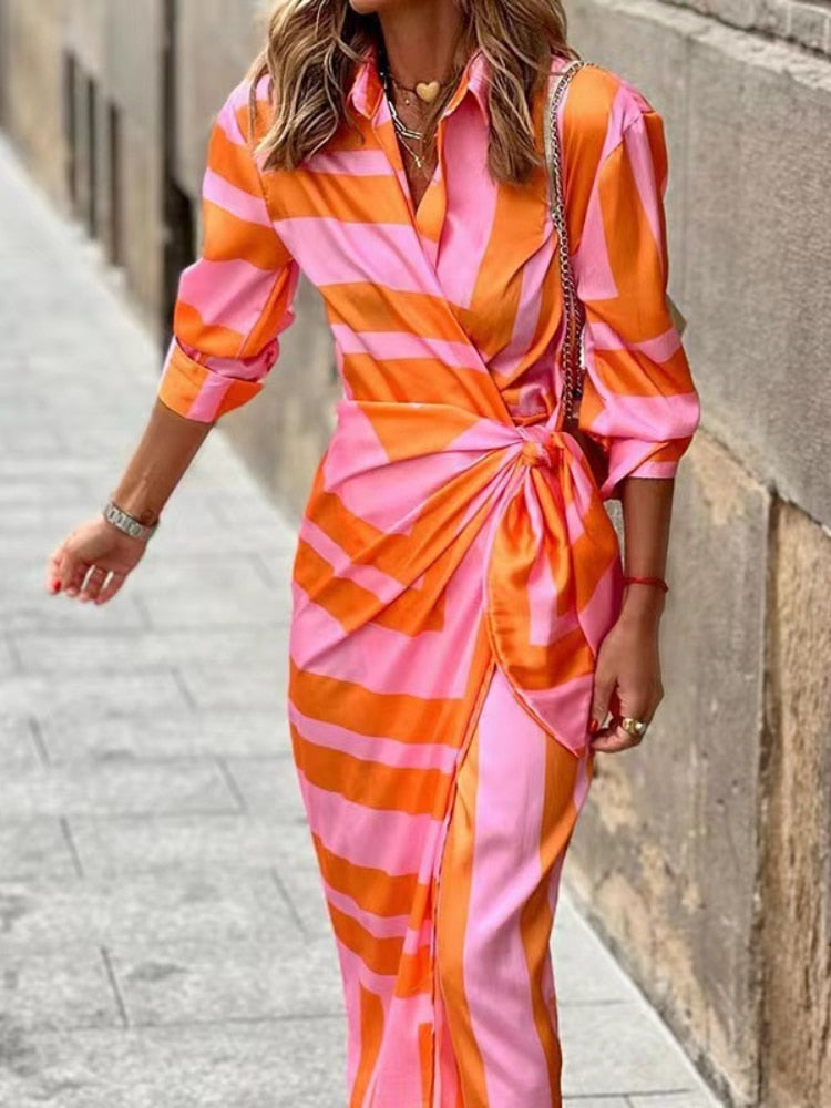 Collared Summer Dress with Tie Waist