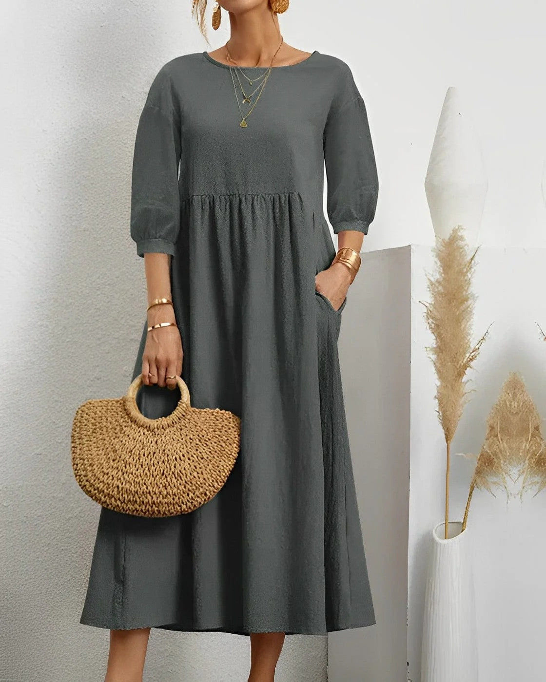 Coco Gianna | Inger Breathable Linen Maxi Dress