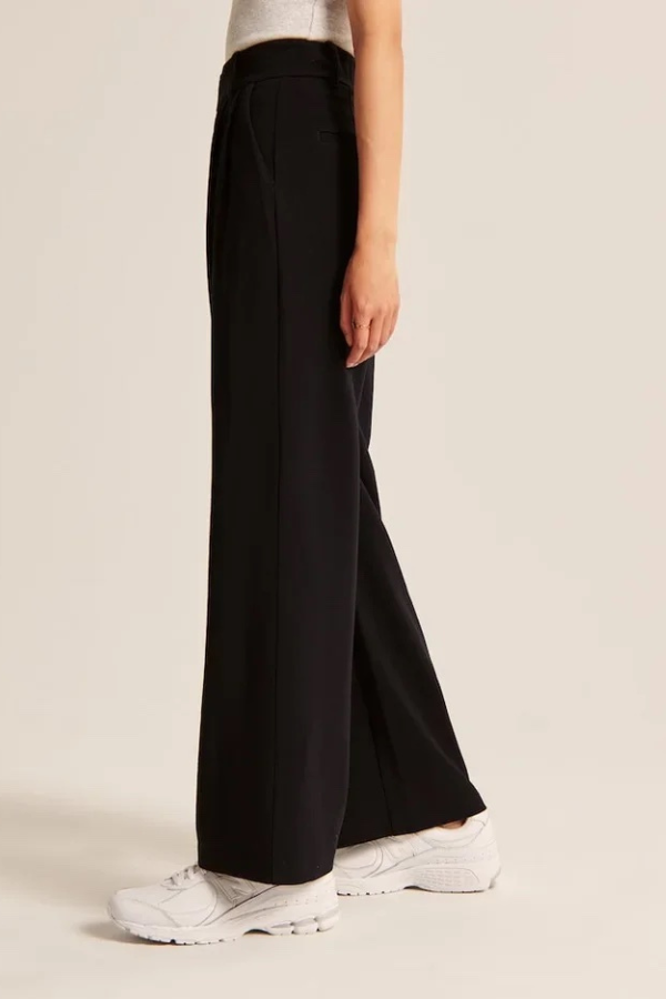 Schwarze Wide Leg Hose