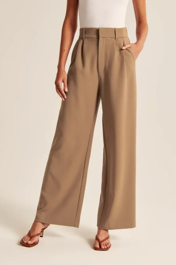 Weiße Wide Leg Hose