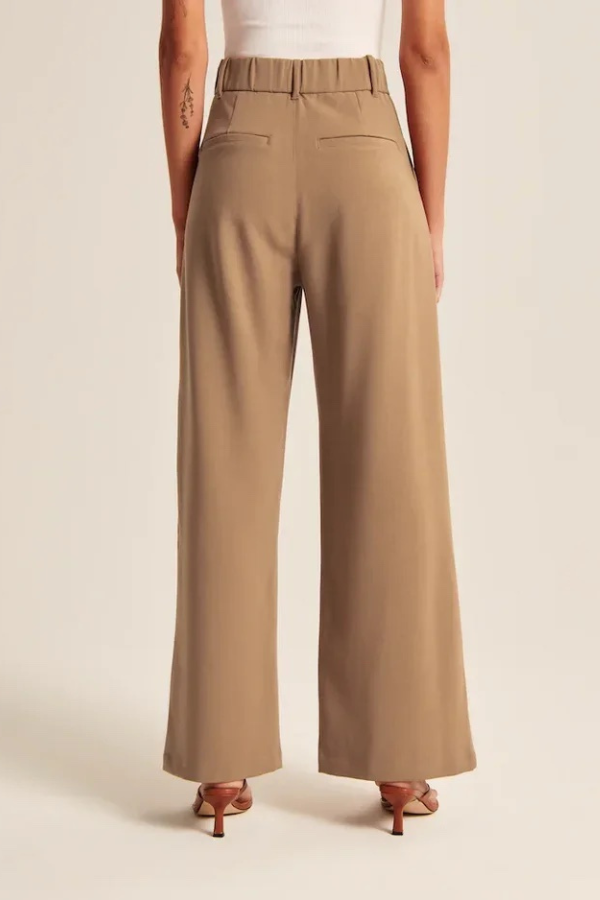 Braune Wide Leg Hose