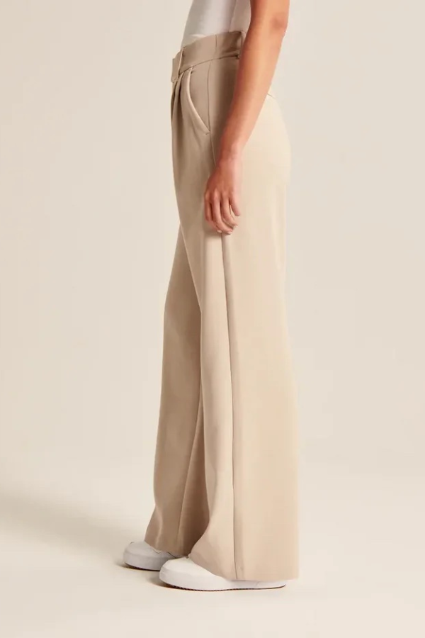 Weiße Wide Leg Hose