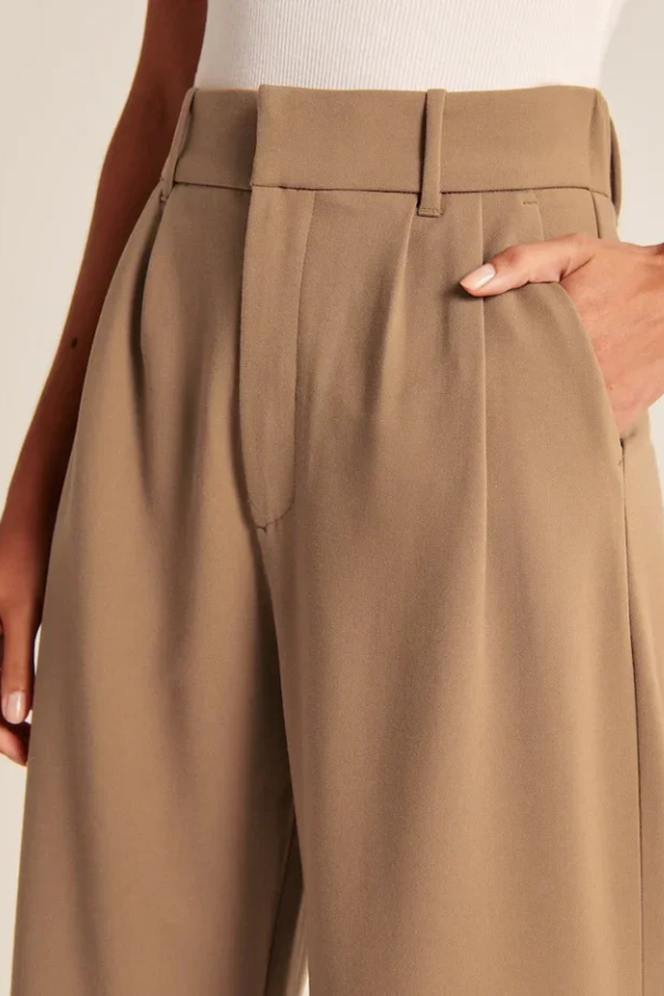 Braune Wide Leg Hose