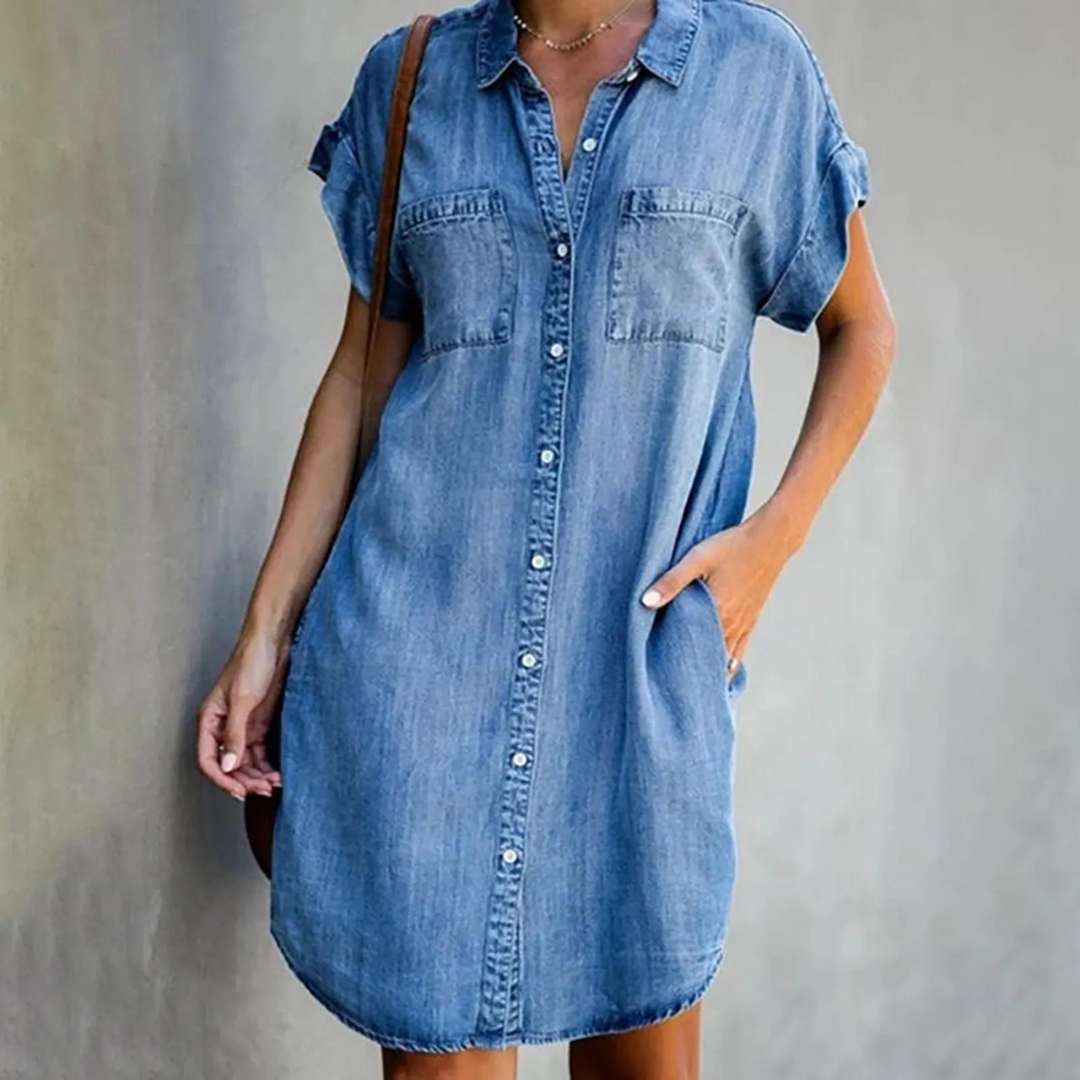 Amelie - Denim kleid - Mühelose Eleganz