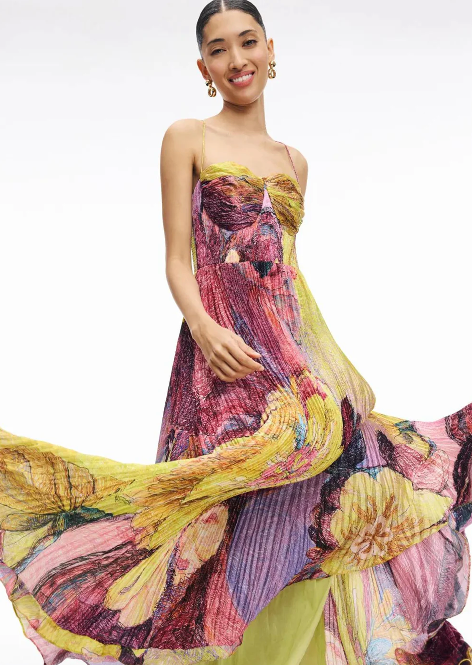 Floral Print Dress with V-Neck and Short Sleeves for Women