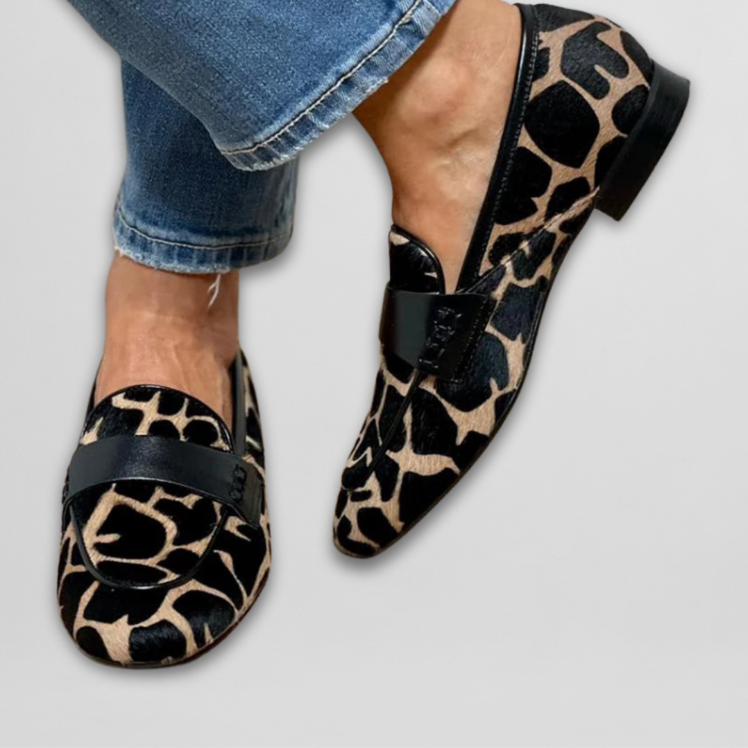 Women's Animal Print Slip-On Loafer Moccasins Casual Shoes