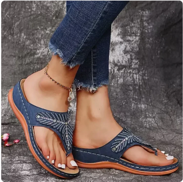 Women's Flip-Flop Sandals with Arch Support and Cushioned Sole