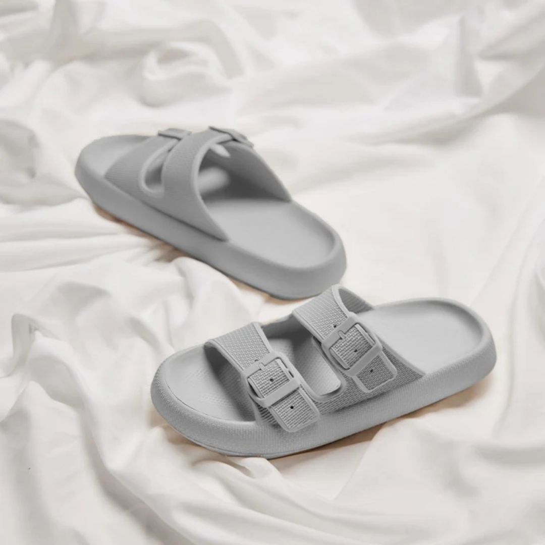 Women's Slip-On Summer Sandals with Adjustable Buckle Straps